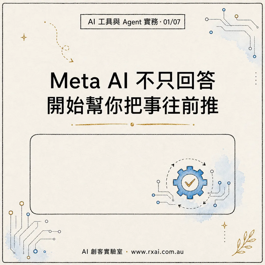 Meta AI 每日簡報與人工審核工作流的繁體中文視覺